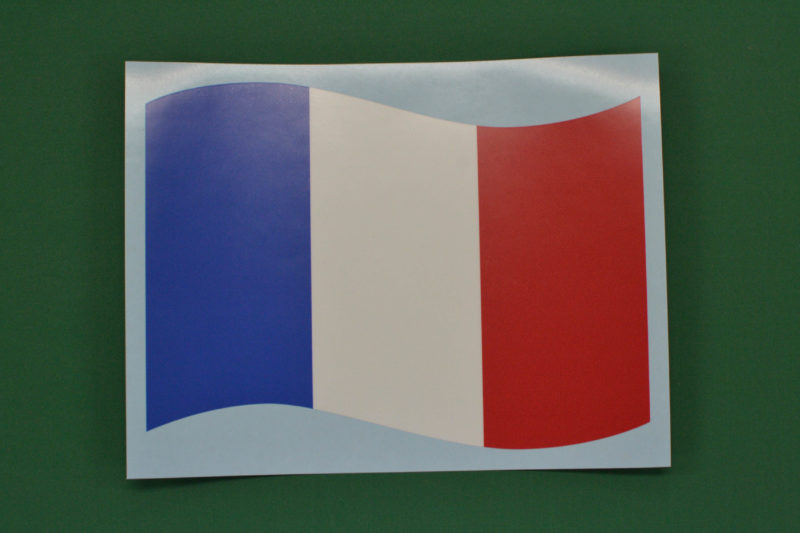 フランス国旗のカッティングシート